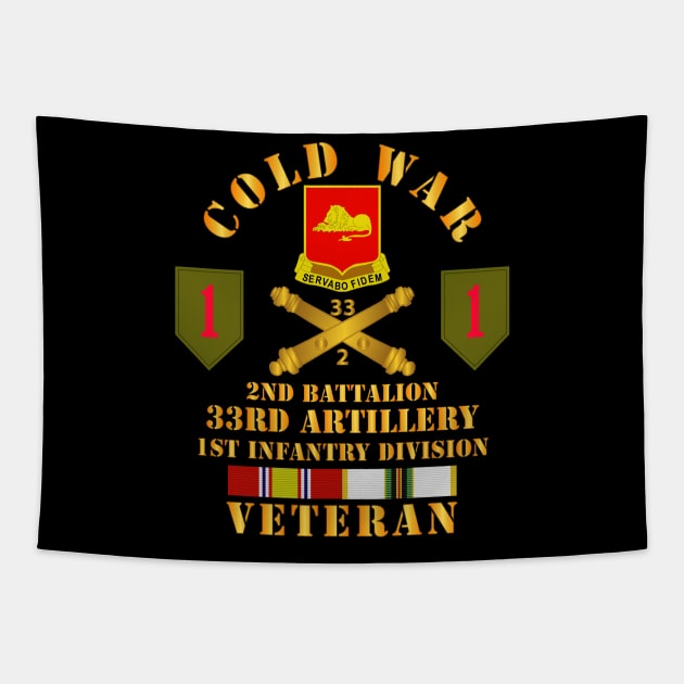 Cold War  Vet - 2nd Bn 33rd Artillery - 1st Inf Div SSI - V2 Tapestry by twix123844