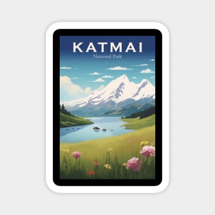 Katmai National Park Travel Poster Magnet