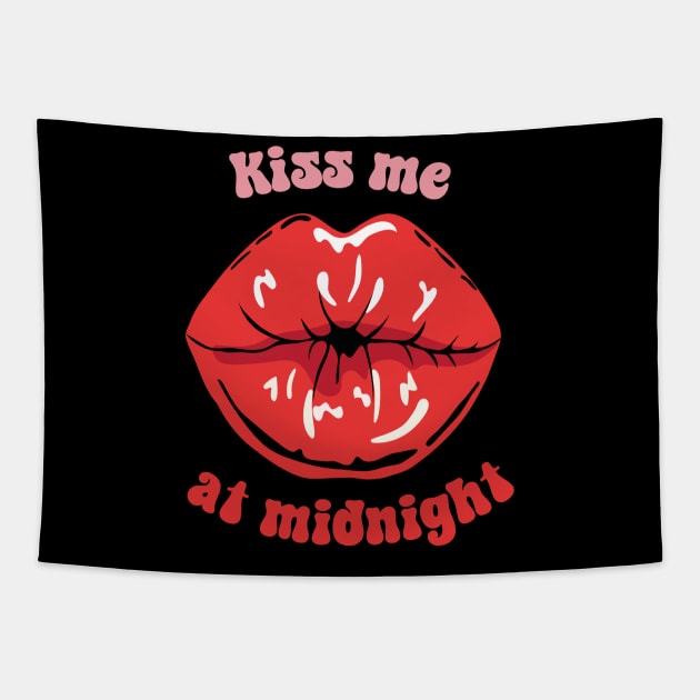 Kiss Me At Midnight Tapestry by MZeeDesigns