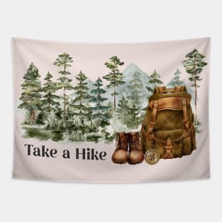 Hiking to Mountains Tapestry