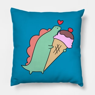 Stegosaurus and Icecream Cone Pillow