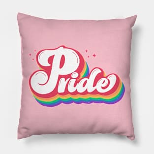 Pride Vintage Text Pillow