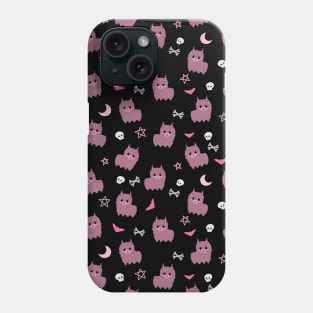 Spooky llama pattern pastel goth Phone Case