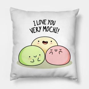 I Love You So Mochi Cute Mochi Pun Pillow