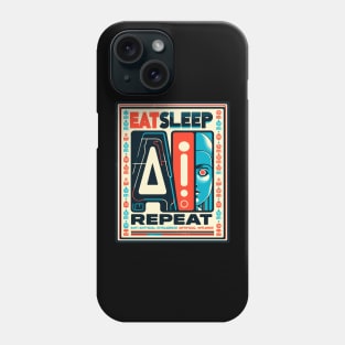 Eat Sleep AI Repeat Phone Case