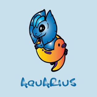 baby blue Aquarius dinosaur T-Shirt