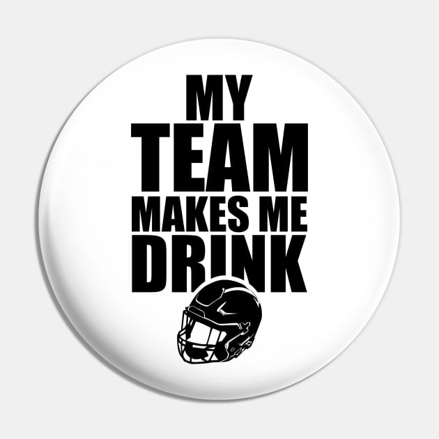 NFL Football Team Drink Pin by SillyShirts