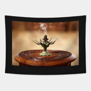 Vintage lotus flower used for aromatic smoke Tapestry