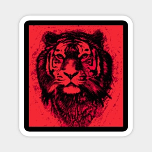 Tiger Red Head 02 Magnet