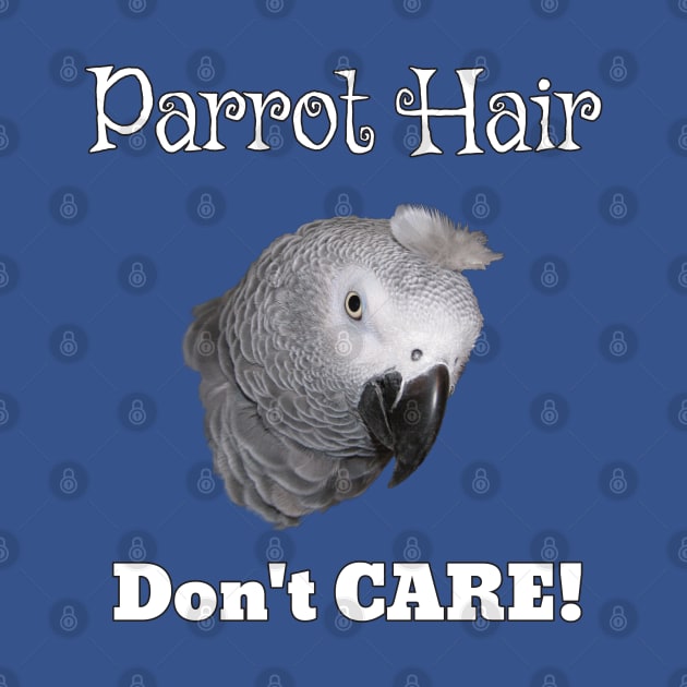 African Grey Parrot Feather Hair by Einstein Parrot