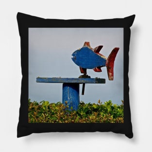 Girouette Poisson bleu Pillow