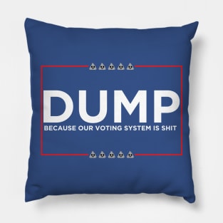 Vote Dump Poop Emoji Political Campaign (White) Pillow