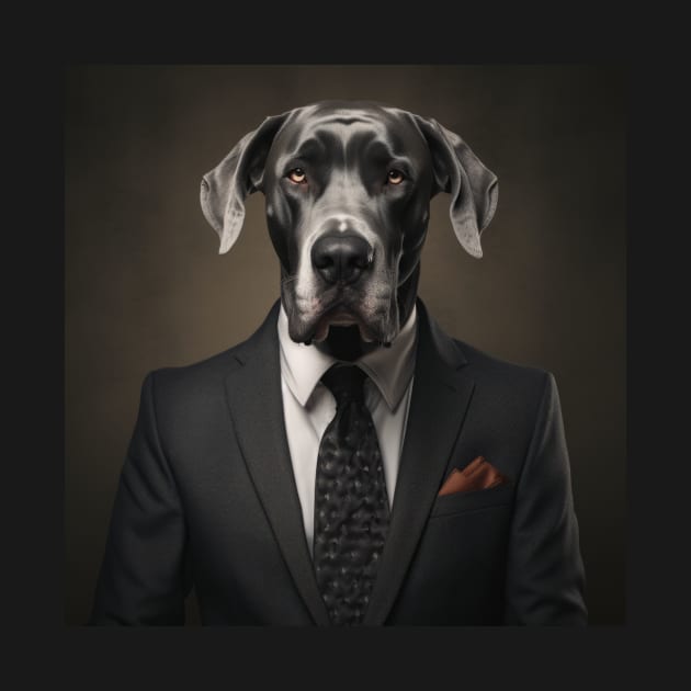 Great Dane Dog in Suit by Merchgard