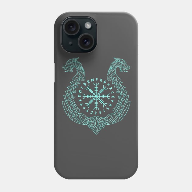 Helm of Awe (Ægishjálmr ) Symbol of Protection & Victory Phone Case by Lamink