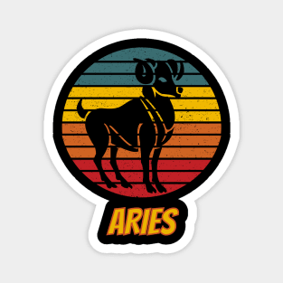 Aries Zodiac Retro vintage style Magnet