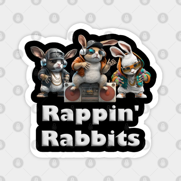 Rappin Rabbits v01 Magnet by Scrumptious