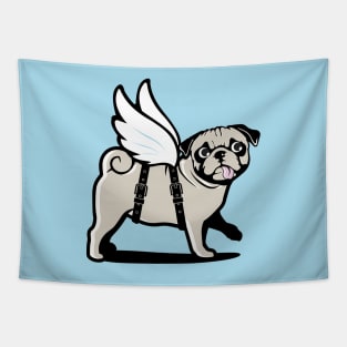 Pug with Wings Tapestry