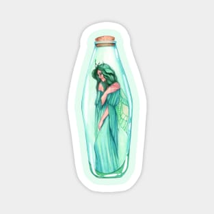 Green Bottled Fairy Magnet