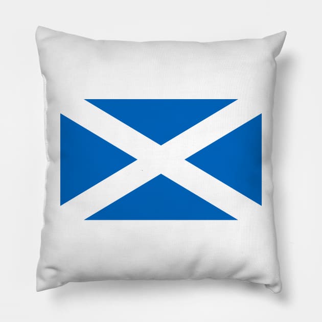 The Saltaire / St Andrew's Cross - Flag of Scotland Pillow by SolarCross