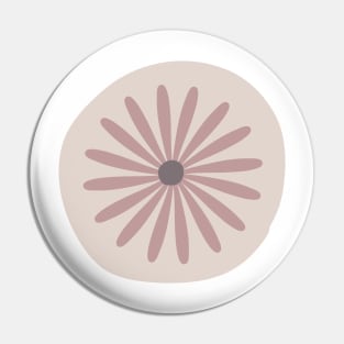 Minimalist Abstract  Flower Circle  Cute Minimali Pink  design Pin