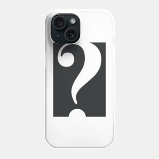 Question (White on Black) Phone Case