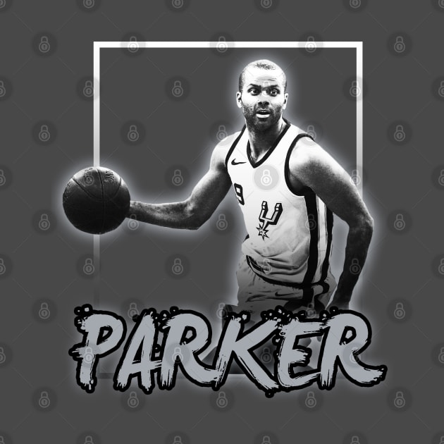 Tony Parker\\Basketball Legend Vintage Style by Mysimplicity.art