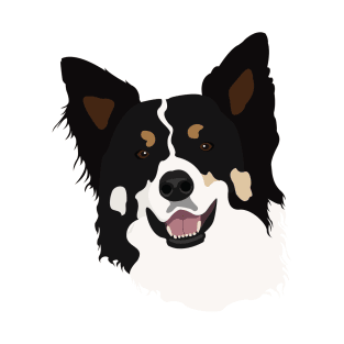 Border Collie Dog Face T-Shirt