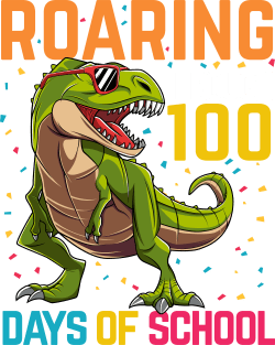 Dinosaur T Rex Happy 100 Days Of School Students Teacher Magnet