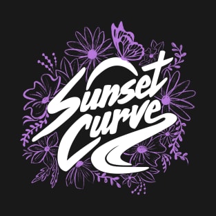 Sunset Curve - Purple Florals T-Shirt