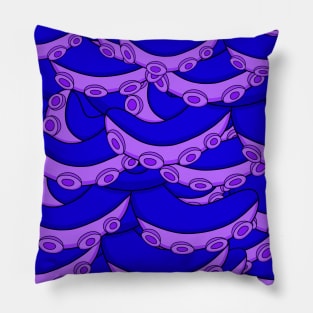 Purple Octopus Tentacle Patterns Pillow