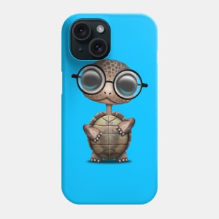 Cute Nerdy Turtle Wearing Glasses Phone Case