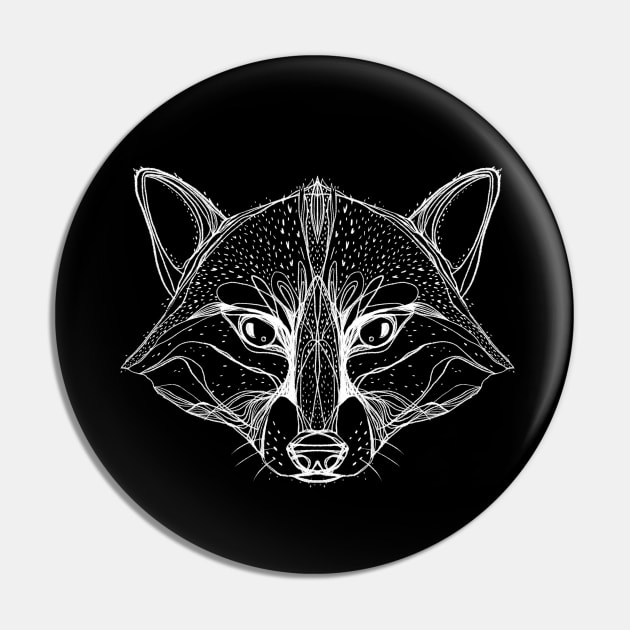 Raccoon Pin by InkedinRed