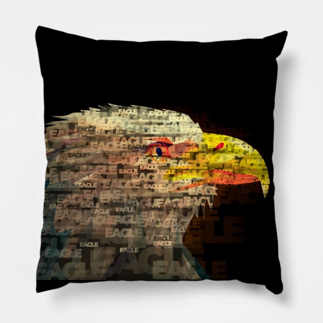 The bald American Eagle Pillow by SPAZE