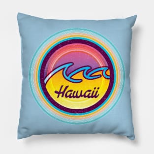 Vintage Wave on Beautiful Gradient Pillow