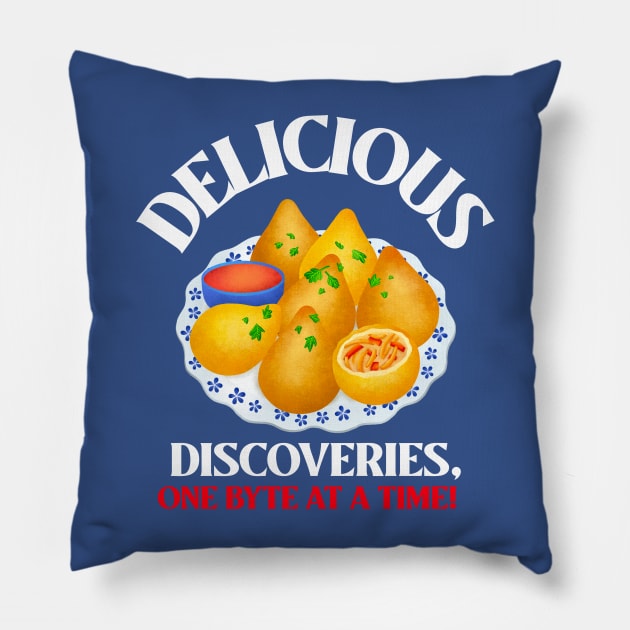 Food bloggers delicious discoveries Pillow by Hermit-Appeal