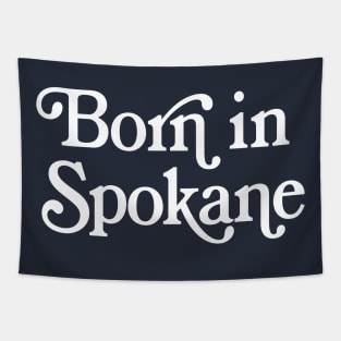 Born In Spokane - Boston Pride Typography Design Tapestry