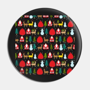 Winter Christmas Pattern Pin