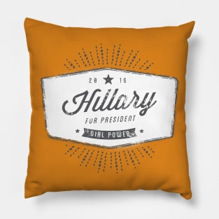 Hillary Girl Power Pillow