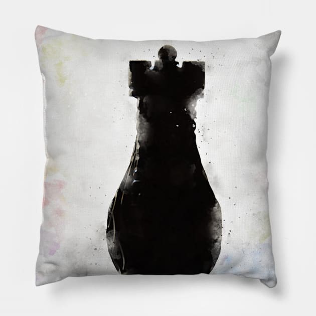 Chess watercolor Pillow by DARNA