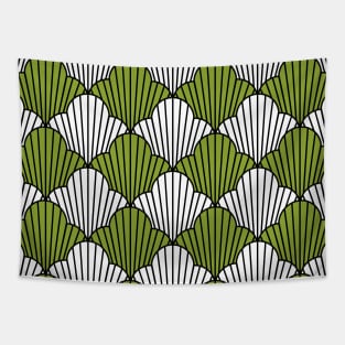 Art Deco Pattern No 31 - Green Pattern Vintage Tapestry