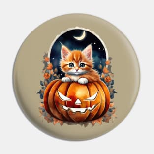 Halloween Kitten Pin