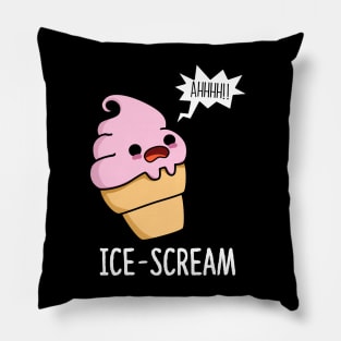 I Scream Cute Ice Cream Pun Pillow