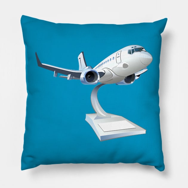 Cartoon airplane Pillow by Mechanik