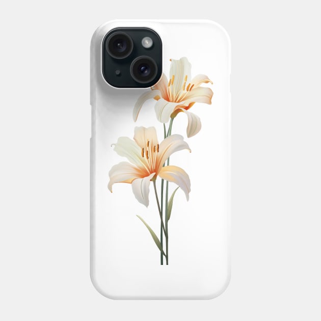 White lily flowers, watercolor style Phone Case by ktmthrs