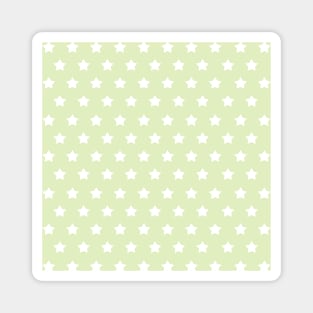 Mint Green White Star Pastel Color Pattern Magnet