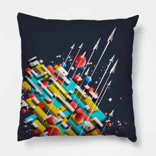 geometric space station Pillow
