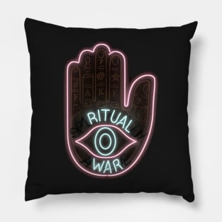 Spiritually aware - ritual war - Neon Sign pun Pillow