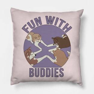 Fun With Buddies Pillow