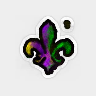 Mardi Gras Fleur de Lis Magnet