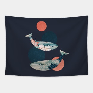 Whale Polka Tapestry